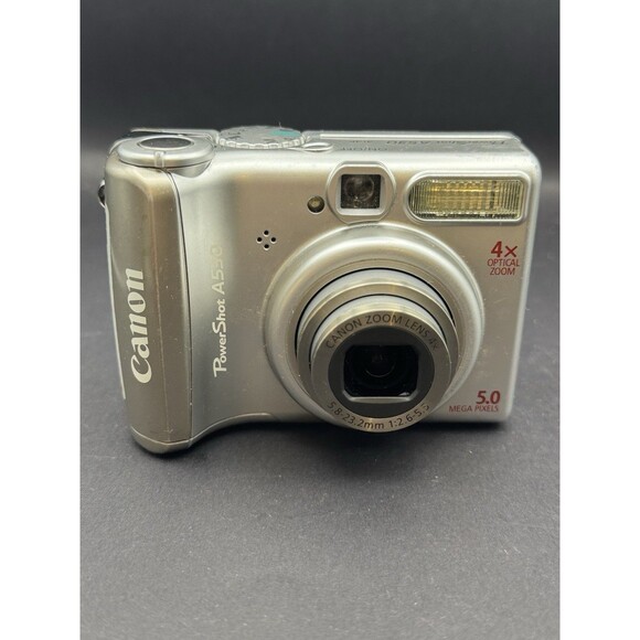 Canon PowerShot A530 5.0MP Digital Camera Silver Possible Low Battery Issue AsIs - Picture 15 of 15